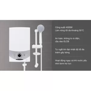 Máy nước nóng trực tiếp Ariston 4500W Aures SM45PE SBS VN