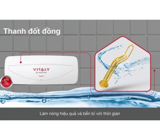 Máy nước nóng gián tiếp Ariston 20 lít 2500W VITALY 20 SLIM 2.5 FE